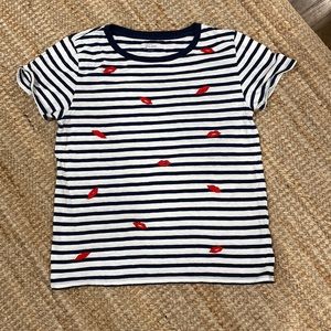 J. Crew Lips tee